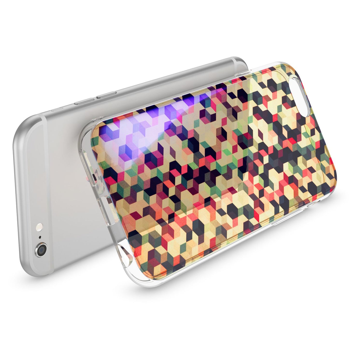 NALIA Handyhülle kompatibel mit iPhone 6 6S, Motiv Glitzer Design Slim Silikon Case Cover, Crystal Schutzhülle Dünn Durchsichtig, Handy-Tasche Hülle Backcover Bumper Etui