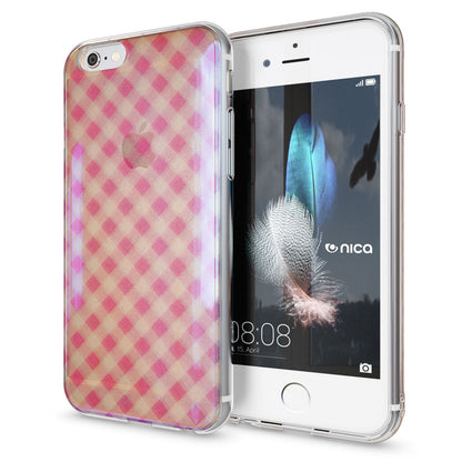 NALIA Handyhülle kompatibel mit iPhone 6 6S, Motiv Glitzer Design Slim Silikon Case Cover, Crystal Schutzhülle Dünn Durchsichtig, Handy-Tasche Hülle Backcover Bumper Etui