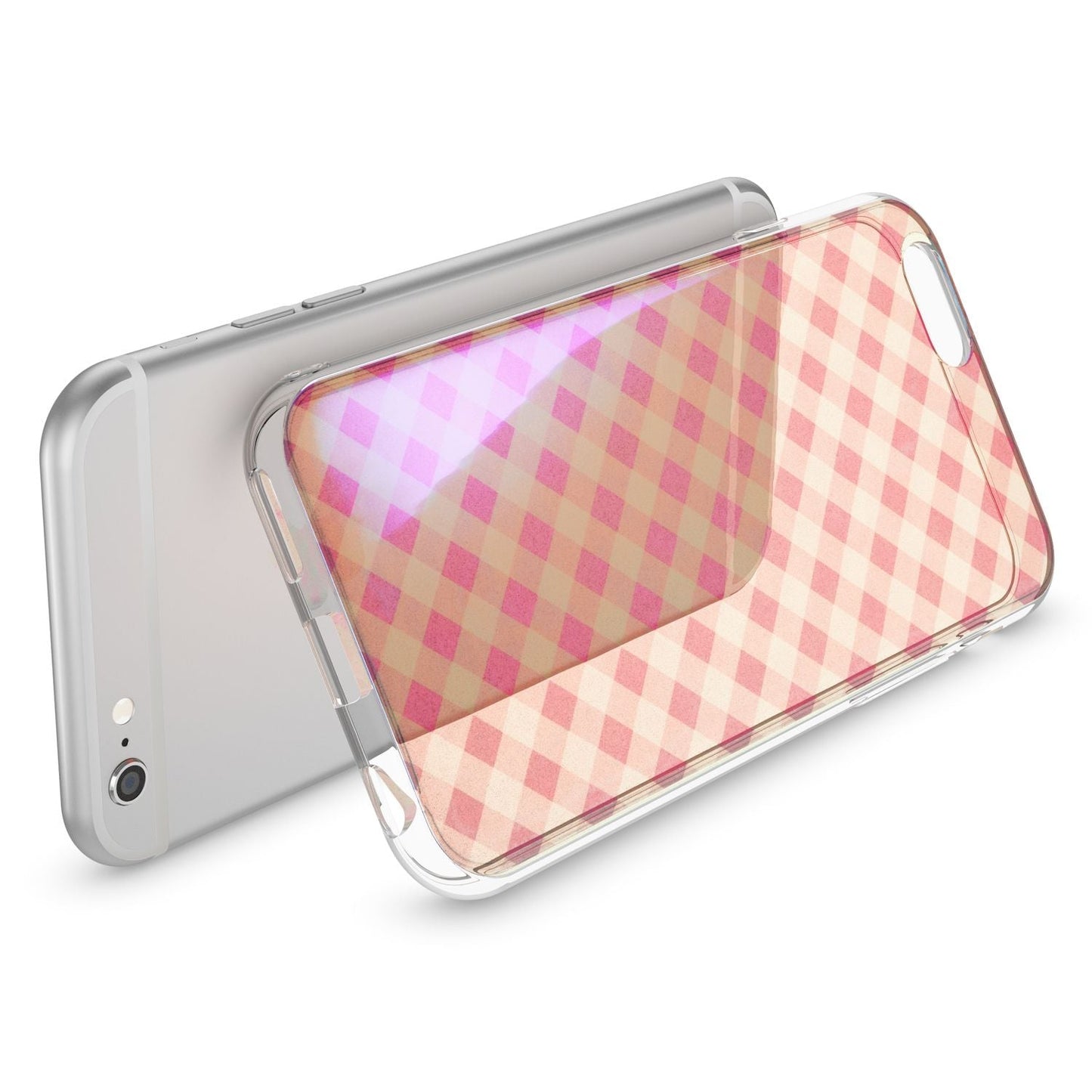 NALIA Handyhülle kompatibel mit iPhone 6 6S, Motiv Glitzer Design Slim Silikon Case Cover, Crystal Schutzhülle Dünn Durchsichtig, Handy-Tasche Hülle Backcover Bumper Etui