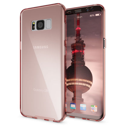 NALIA 360 Grad Hülle kompatibel mit Samsung Galaxy S8, Full Cover Rundum Doppel-Schutz Handyhülle, Dünnes Ganzkörper Silikon Case, Transparente Schutzhülle Vorne & Hinten Schale