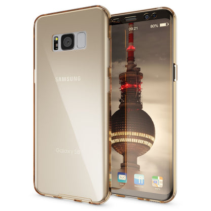 NALIA 360 Grad Hülle kompatibel mit Samsung Galaxy S8 Plus, Full Cover Rundum Doppel-Schutz Handyhülle Dünn, Ganzkörper Silikon Case Transparente Schutzhülle Vorne & Hinten Schale