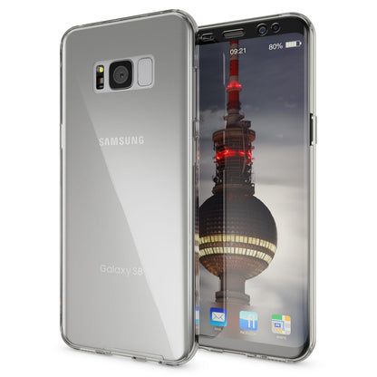 NALIA 360 Grad Hülle kompatibel mit Samsung Galaxy S8 Plus, Full Cover Rundum Doppel-Schutz Handyhülle Dünn, Ganzkörper Silikon Case Transparente Schutzhülle Vorne & Hinten Schale