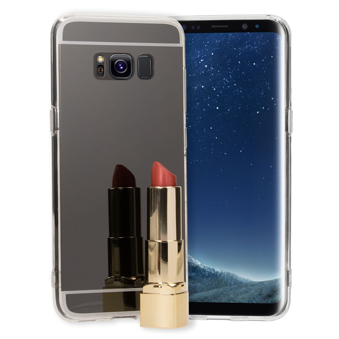 NALIA Spiegel Hülle kompatibel mit Samsung Galaxy S8, Ultra-Slim Mirror Case TPU Silikon Handyhülle, Dünne Schutzhülle Back-Cover verspiegelt, Handy-Tasche Bumper Smart-Phone Etui