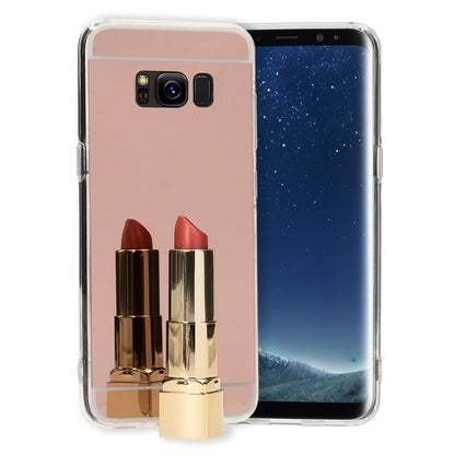 NALIA Spiegel Hülle kompatibel mit Samsung Galaxy S8, Ultra-Slim Mirror Case TPU Silikon Handyhülle, Dünne Schutzhülle Back-Cover verspiegelt, Handy-Tasche Bumper Smart-Phone Etui