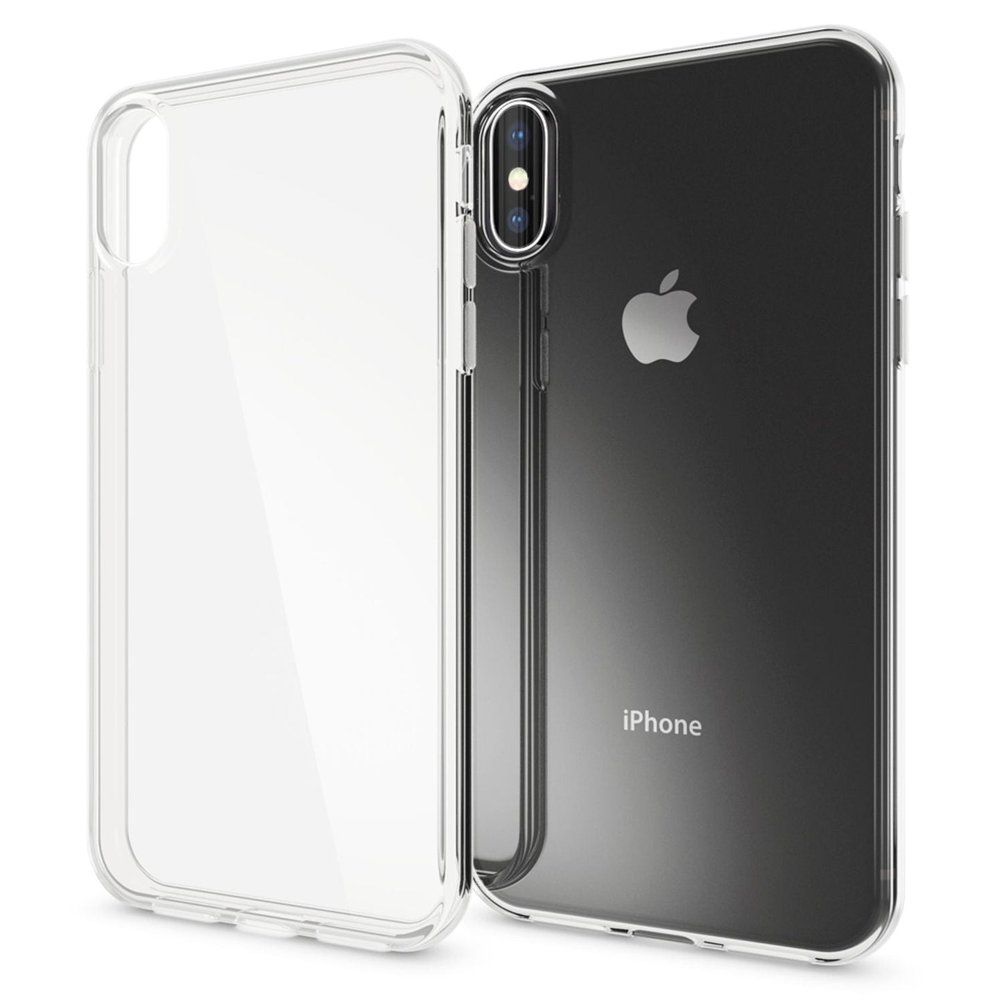 NALIA Transparente Silikonhülle für iPhone XS Max – Anti-Gelb & Rutschfest – GLAZE (Handyhülle Kristallklar, Schlank & Stoßfest) – Marke aus Berlin