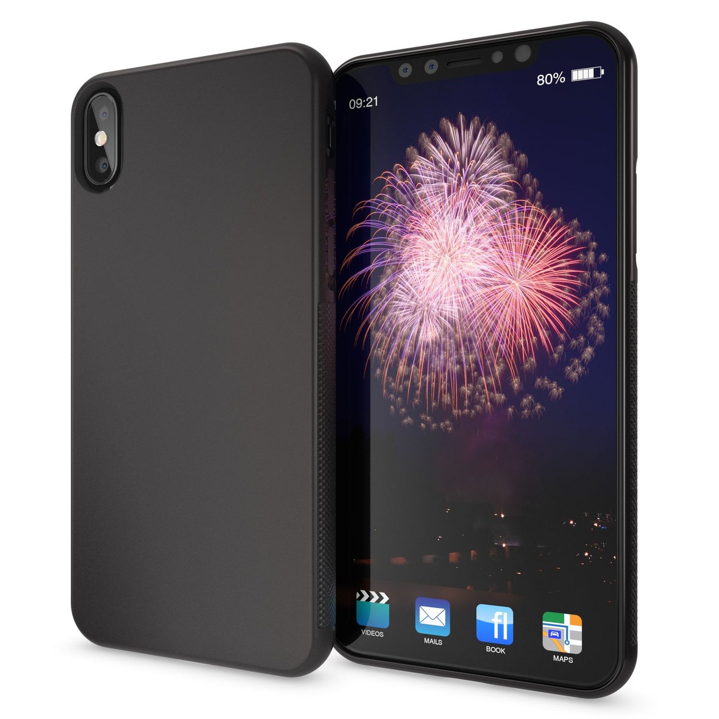 NALIA Handyhülle kompatibel mit iPhone X XS, Matte Anti-Rutsch Silikon Schutzhülle Dünn, Ultra-Slim Back-Cover Case Gummi Hülle, Etui Handy-Tasche Schale Smart-Phone Skin Bumper