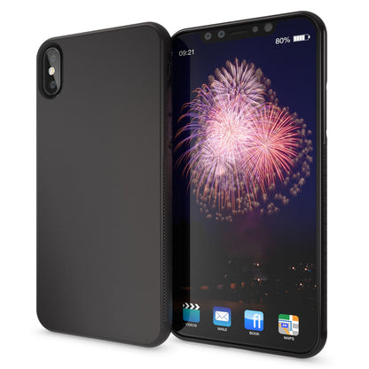 NALIA Handyhülle kompatibel mit iPhone X XS, Matte Anti-Rutsch Silikon Schutzhülle Dünn, Ultra-Slim Back-Cover Case Gummi Hülle, Etui Handy-Tasche Schale Smart-Phone Skin Bumper