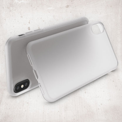 NALIA Handyhülle kompatibel mit iPhone X XS, Matte Anti-Rutsch Silikon Schutzhülle Dünn, Ultra-Slim Back-Cover Case Gummi Hülle, Etui Handy-Tasche Schale Smart-Phone Skin Bumper