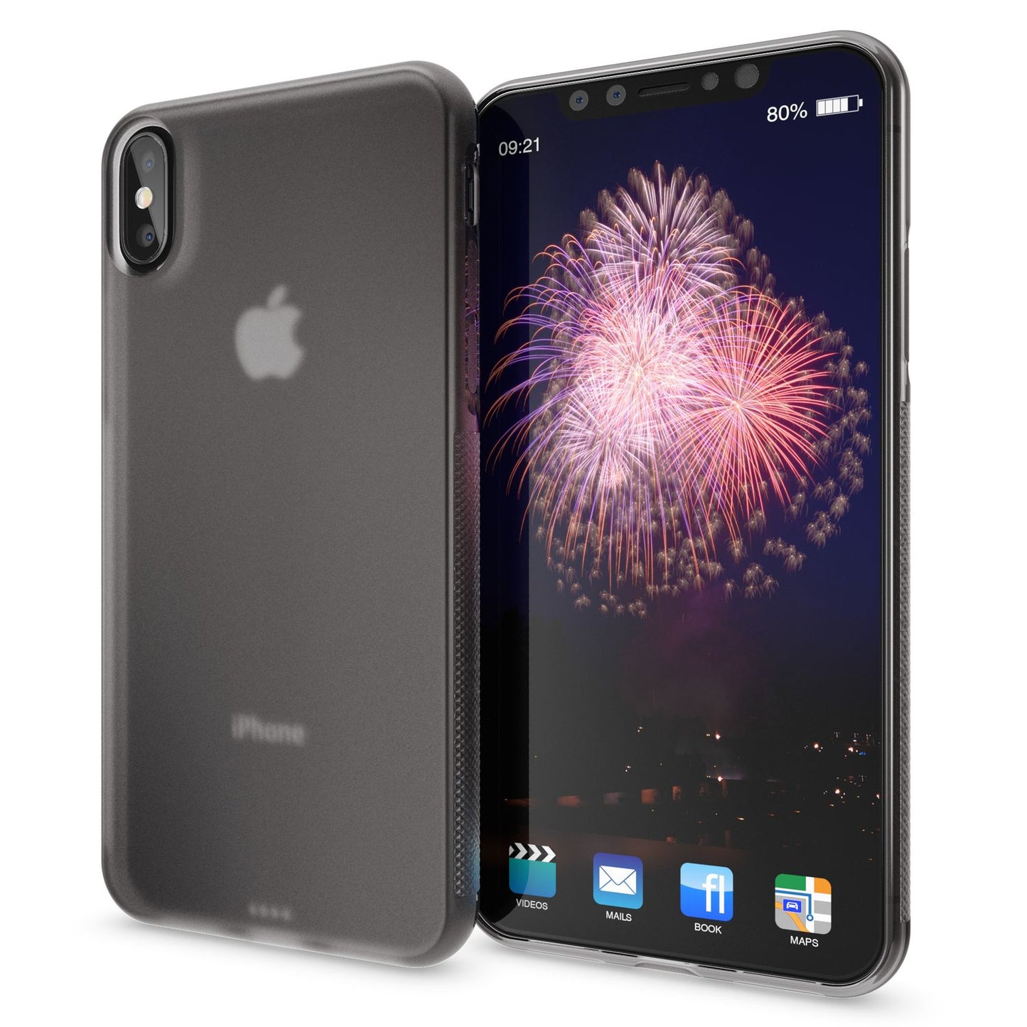 NALIA Handyhülle kompatibel mit iPhone X XS, Matte Anti-Rutsch Silikon Schutzhülle Dünn, Ultra-Slim Back-Cover Case Gummi Hülle, Etui Handy-Tasche Schale Smart-Phone Skin Bumper