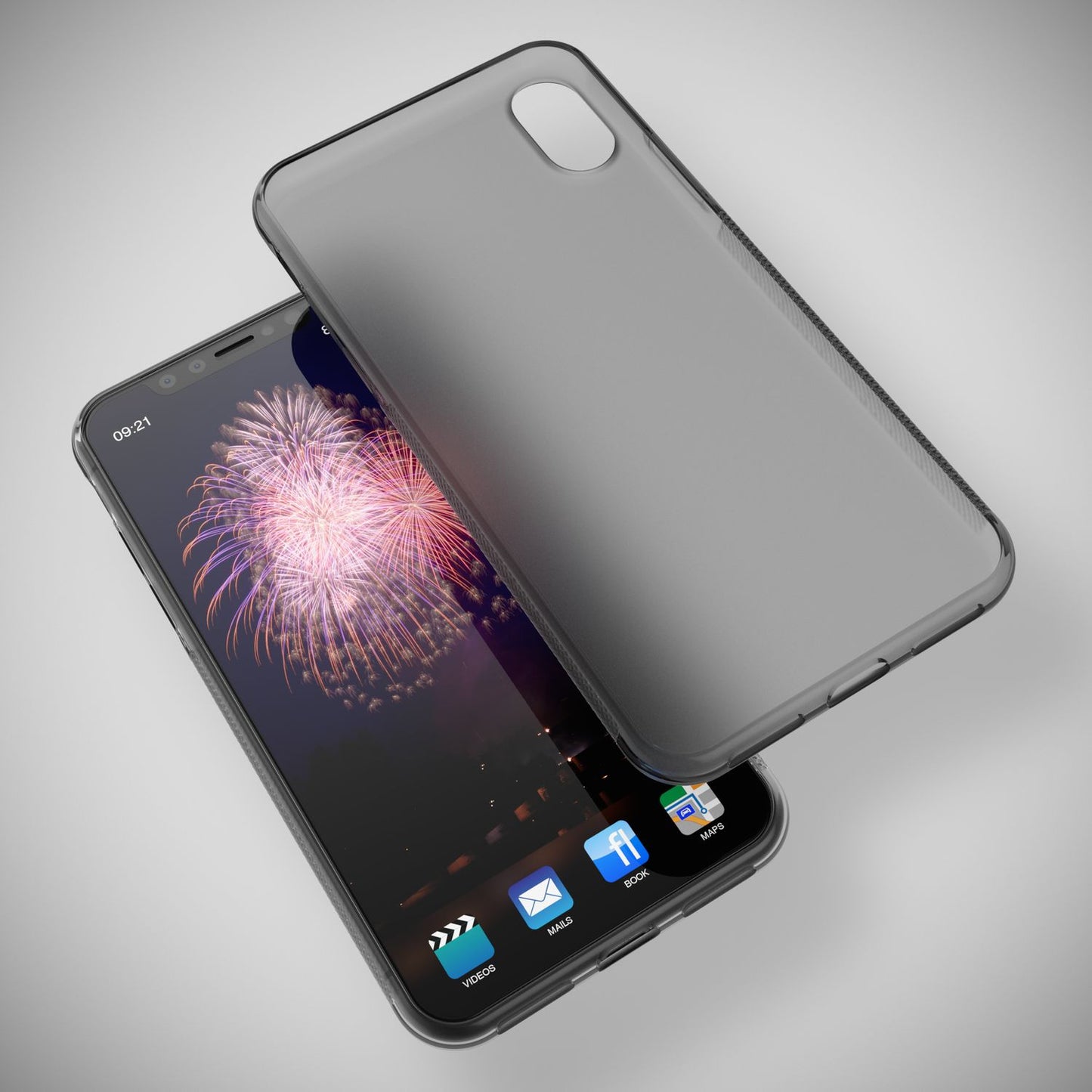 NALIA Handyhülle kompatibel mit iPhone X XS, Matte Anti-Rutsch Silikon Schutzhülle Dünn, Ultra-Slim Back-Cover Case Gummi Hülle, Etui Handy-Tasche Schale Smart-Phone Skin Bumper
