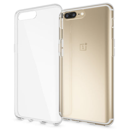 NALIA Transparente Silikonhülle für OnePlus 5 – Anti-Gelb & Rutschfest – GLAZE (Handyhülle Kristallklar, Schlank & Stoßfest) – Marke aus Berlin