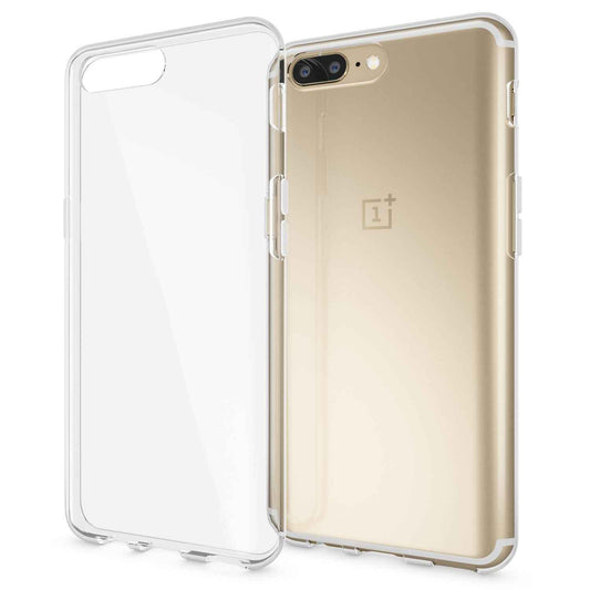 NALIA Transparente Silikonhülle für OnePlus 5 – Anti-Gelb & Rutschfest – GLAZE (Handyhülle Kristallklar, Schlank & Stoßfest) – Marke aus Berlin