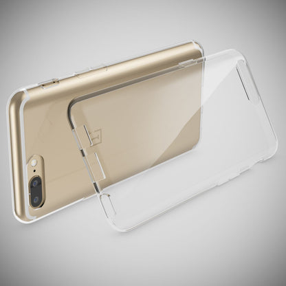 NALIA Transparente Silikonhülle für OnePlus 5 – Anti-Gelb & Rutschfest – GLAZE (Handyhülle Kristallklar, Schlank & Stoßfest) – Marke aus Berlin