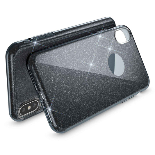 NALIA Glitzerhülle für iPhone XS Max – Funkelnder Glitzer-Look & Grip – SHINEPOP (Silikon Case) – Marke aus Berlin