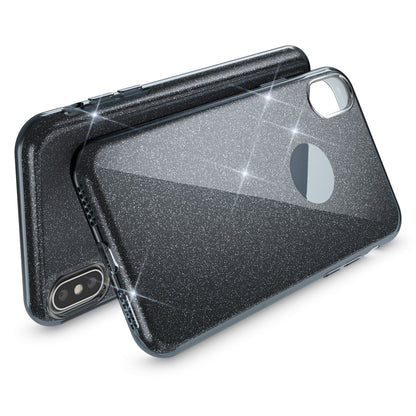 NALIA Glitzerhülle für iPhone X / XS – Funkelnder Glitzer-Look & Grip – SHINEPOP (Silikon Case) – Marke aus Berlin