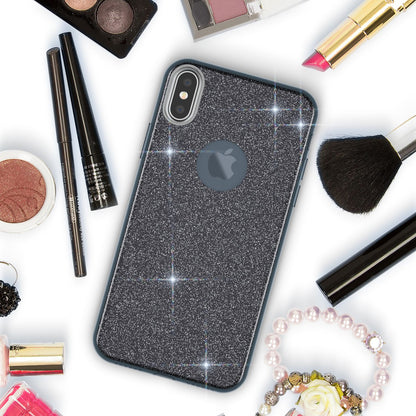 NALIA Glitzerhülle für iPhone XS Max – Funkelnder Glitzer-Look & Grip – SHINEPOP (Silikon Case) – Marke aus Berlin