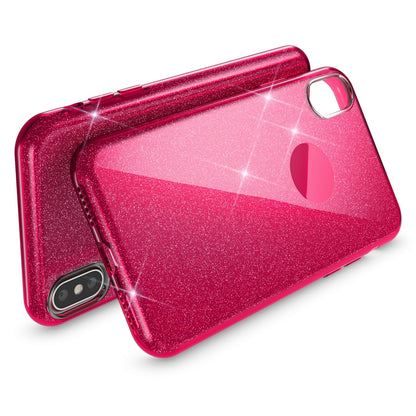 NALIA Glitzerhülle für iPhone X / XS – Funkelnder Glitzer-Look & Grip – SHINEPOP (Silikon Case) – Marke aus Berlin