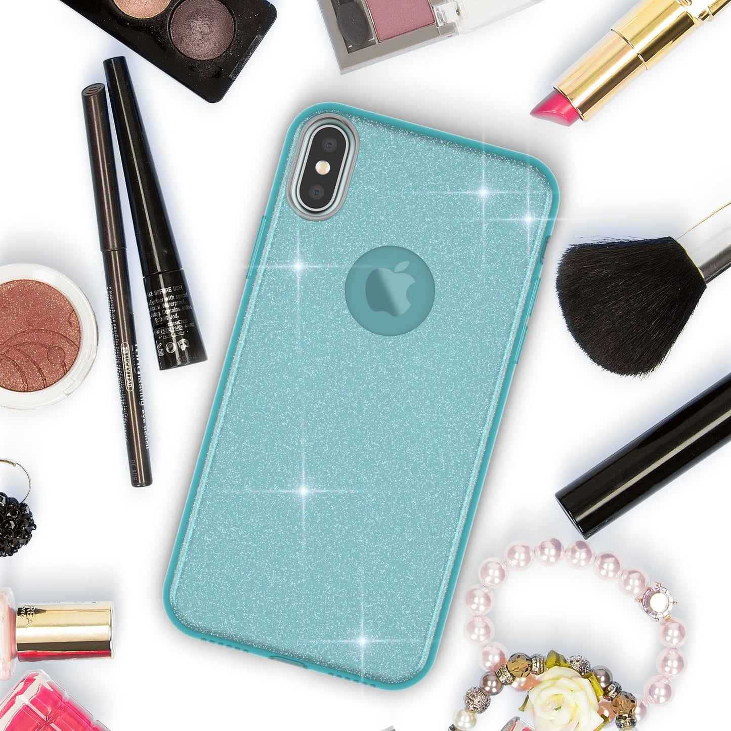 NALIA Glitzerhülle für iPhone XS Max – Funkelnder Glitzer-Look & Grip – SHINEPOP (Silikon Case) – Marke aus Berlin
