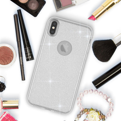 NALIA Glitzerhülle für iPhone X / XS – Funkelnder Glitzer-Look & Grip – SHINEPOP (Silikon Case) – Marke aus Berlin