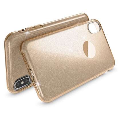 NALIA Glitzerhülle für iPhone XS Max – Funkelnder Glitzer-Look & Grip – SHINEPOP (Silikon Case) – Marke aus Berlin
