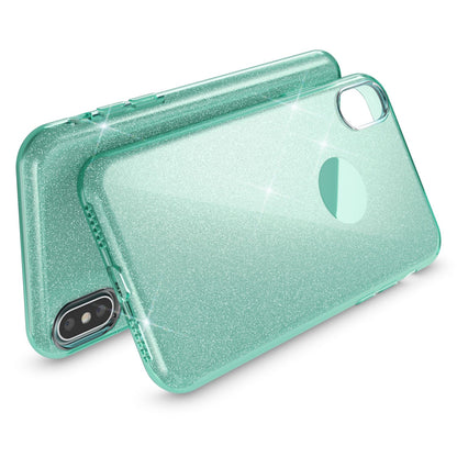 NALIA Glitzerhülle für iPhone XS Max – Funkelnder Glitzer-Look & Grip – SHINEPOP (Silikon Case) – Marke aus Berlin