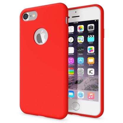 NALIA Liquid Silikon Hülle kompatibel mit iPhone 7, Ultra-Slim Handyhülle Hard-Case mit Silk Touch & Microfaser, Dünnes Cover Schutzhülle Skin, Etui Handy-Tasche Backcover Bumper