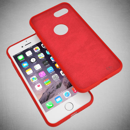 NALIA Liquid Silikon Hülle kompatibel mit iPhone 7, Ultra-Slim Handyhülle Hard-Case mit Silk Touch & Microfaser, Dünnes Cover Schutzhülle Skin, Etui Handy-Tasche Backcover Bumper
