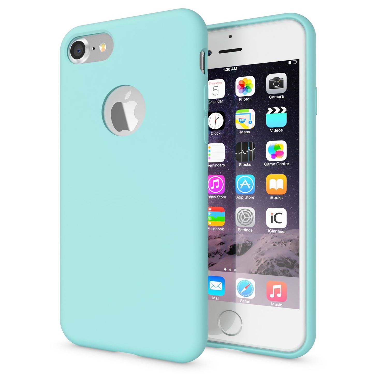 NALIA Liquid Silikon Hülle kompatibel mit iPhone 7, Ultra-Slim Handyhülle Hard-Case mit Silk Touch & Microfaser, Dünnes Cover Schutzhülle Skin, Etui Handy-Tasche Backcover Bumper