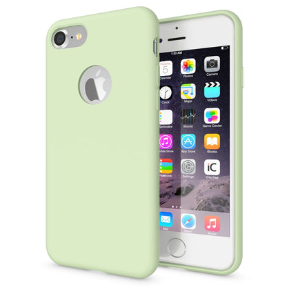 NALIA Liquid Silikon Hülle kompatibel mit iPhone 7, Ultra-Slim Handyhülle Hard-Case mit Silk Touch & Microfaser, Dünnes Cover Schutzhülle Skin, Etui Handy-Tasche Backcover Bumper