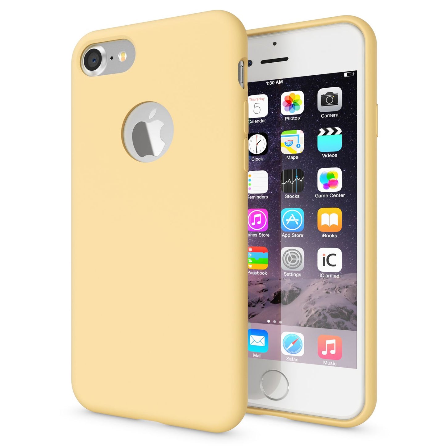 NALIA Liquid Silikon Hülle kompatibel mit iPhone 7, Ultra-Slim Handyhülle Hard-Case mit Silk Touch & Microfaser, Dünnes Cover Schutzhülle Skin, Etui Handy-Tasche Backcover Bumper