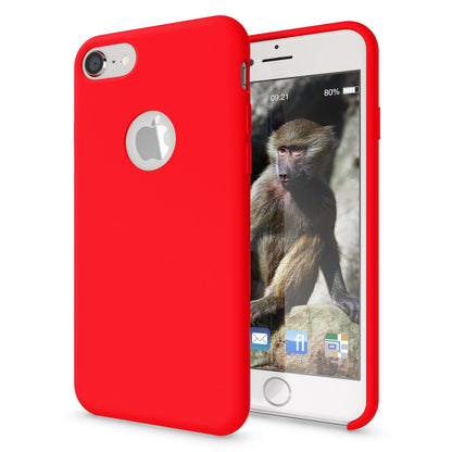 NALIA Liquid Silikon Hülle kompatibel mit iPhone 8, Ultra-Slim Handyhülle Hard-Case mit Silk Touch & Microfaser, Dünnes Cover Schutzhülle Skin, Etui Handy-Tasche Backcover Bumper