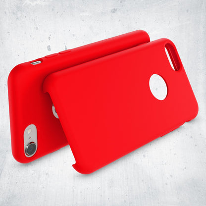 NALIA Liquid Silikon Hülle kompatibel mit iPhone 8, Ultra-Slim Handyhülle Hard-Case mit Silk Touch & Microfaser, Dünnes Cover Schutzhülle Skin, Etui Handy-Tasche Backcover Bumper