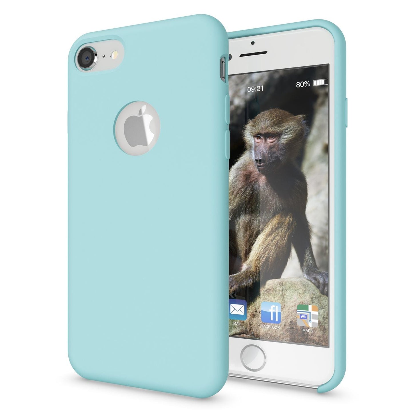 NALIA Liquid Silikon Hülle kompatibel mit iPhone 8, Ultra-Slim Handyhülle Hard-Case mit Silk Touch & Microfaser, Dünnes Cover Schutzhülle Skin, Etui Handy-Tasche Backcover Bumper