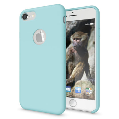 NALIA Liquid Silikon Hülle kompatibel mit iPhone 8, Ultra-Slim Handyhülle Hard-Case mit Silk Touch & Microfaser, Dünnes Cover Schutzhülle Skin, Etui Handy-Tasche Backcover Bumper