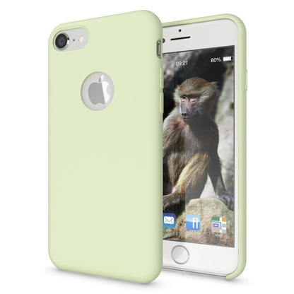 NALIA Liquid Silikon Hülle kompatibel mit iPhone 8, Ultra-Slim Handyhülle Hard-Case mit Silk Touch & Microfaser, Dünnes Cover Schutzhülle Skin, Etui Handy-Tasche Backcover Bumper