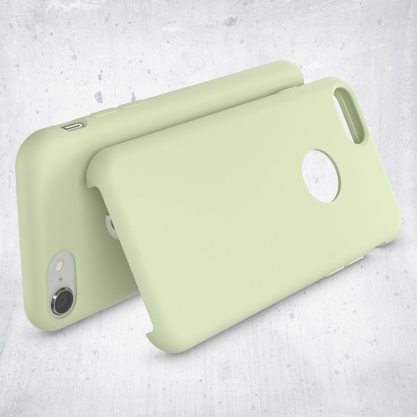 NALIA Liquid Silikon Hülle kompatibel mit iPhone 8, Ultra-Slim Handyhülle Hard-Case mit Silk Touch & Microfaser, Dünnes Cover Schutzhülle Skin, Etui Handy-Tasche Backcover Bumper
