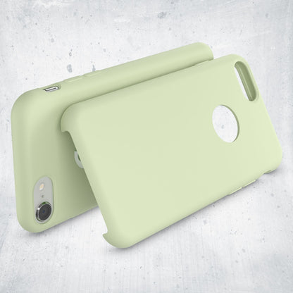 NALIA Liquid Silikon Hülle kompatibel mit iPhone 8, Ultra-Slim Handyhülle Hard-Case mit Silk Touch & Microfaser, Dünnes Cover Schutzhülle Skin, Etui Handy-Tasche Backcover Bumper