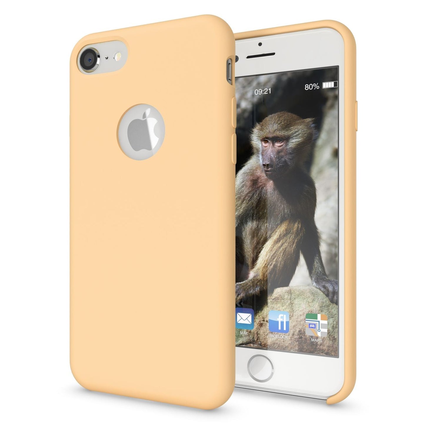 NALIA Liquid Silikon Hülle kompatibel mit iPhone 8, Ultra-Slim Handyhülle Hard-Case mit Silk Touch & Microfaser, Dünnes Cover Schutzhülle Skin, Etui Handy-Tasche Backcover Bumper