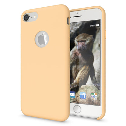 NALIA Liquid Silikon Hülle kompatibel mit iPhone 8, Ultra-Slim Handyhülle Hard-Case mit Silk Touch & Microfaser, Dünnes Cover Schutzhülle Skin, Etui Handy-Tasche Backcover Bumper
