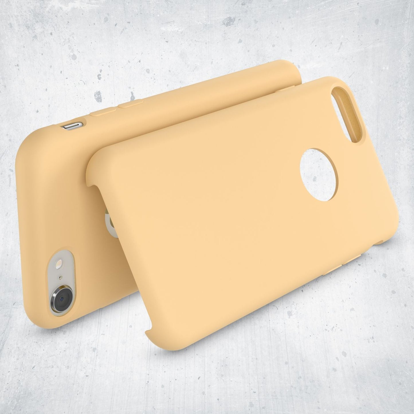 NALIA Liquid Silikon Hülle kompatibel mit iPhone 8, Ultra-Slim Handyhülle Hard-Case mit Silk Touch & Microfaser, Dünnes Cover Schutzhülle Skin, Etui Handy-Tasche Backcover Bumper