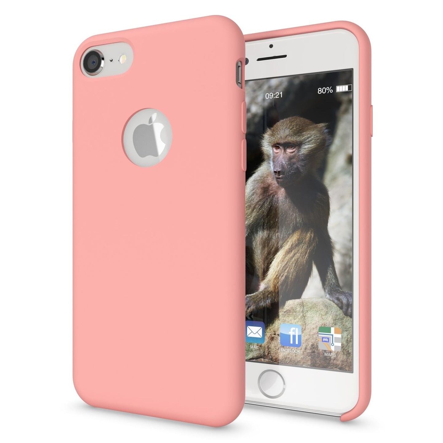 NALIA Liquid Silikon Hülle kompatibel mit iPhone 8, Ultra-Slim Handyhülle Hard-Case mit Silk Touch & Microfaser, Dünnes Cover Schutzhülle Skin, Etui Handy-Tasche Backcover Bumper