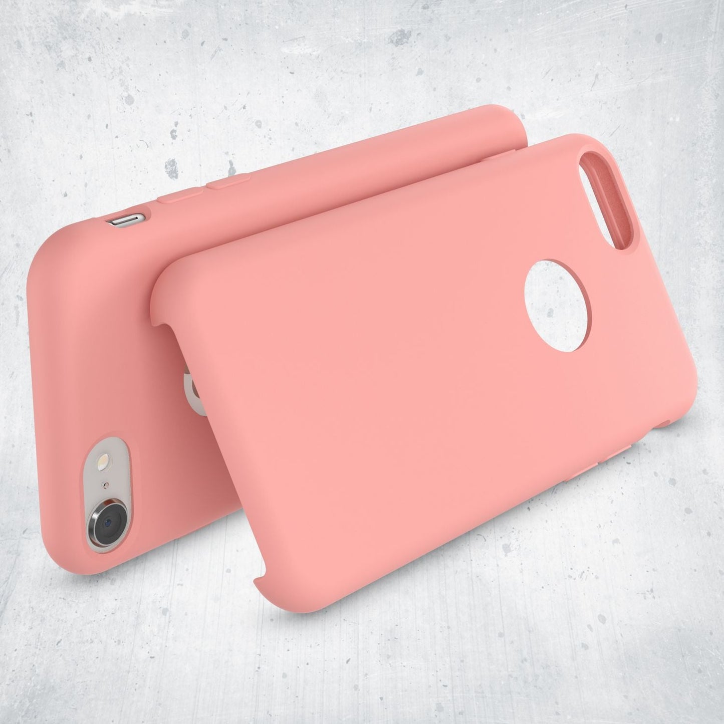 NALIA Liquid Silikon Hülle kompatibel mit iPhone 8, Ultra-Slim Handyhülle Hard-Case mit Silk Touch & Microfaser, Dünnes Cover Schutzhülle Skin, Etui Handy-Tasche Backcover Bumper