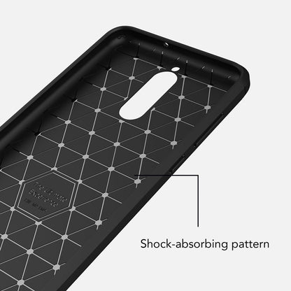 NALIA Silikonhülle für Huawei Mate 10 Lite – Rutschfest & Matt – VORTEX (Gebürstete Optik & Carbon Design) – Marke aus Berlin