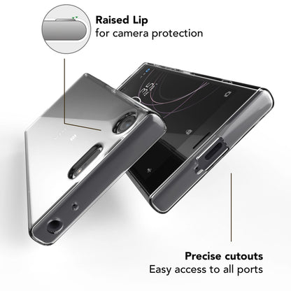 NALIA Transparente Silikonhülle für Sony Xperia XZ1 – Anti-Gelb & Rutschfest – GLAZE (Handyhülle Kristallklar, Schlank & Stoßfest) – Marke aus Berlin
