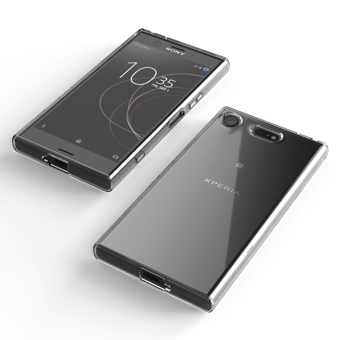 NALIA Transparente Silikonhülle für Sony Xperia XZ1 – Anti-Gelb & Rutschfest – GLAZE (Handyhülle Kristallklar, Schlank & Stoßfest) – Marke aus Berlin