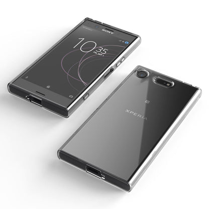 NALIA Transparente Silikonhülle für Sony Xperia XZ1 – Anti-Gelb & Rutschfest – GLAZE (Handyhülle Kristallklar, Schlank & Stoßfest) – Marke aus Berlin