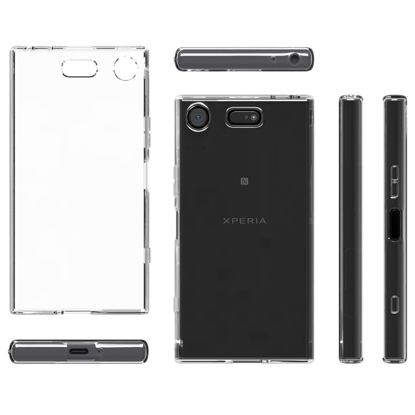 NALIA Transparente Silikonhülle für Sony Xperia XZ1 – Anti-Gelb & Rutschfest – GLAZE (Handyhülle Kristallklar, Schlank & Stoßfest) – Marke aus Berlin