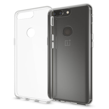 NALIA Transparente Silikonhülle für OnePlus 5T – Anti-Gelb & Rutschfest – GLAZE (Handyhülle Kristallklar, Schlank & Stoßfest) – Marke aus Berlin