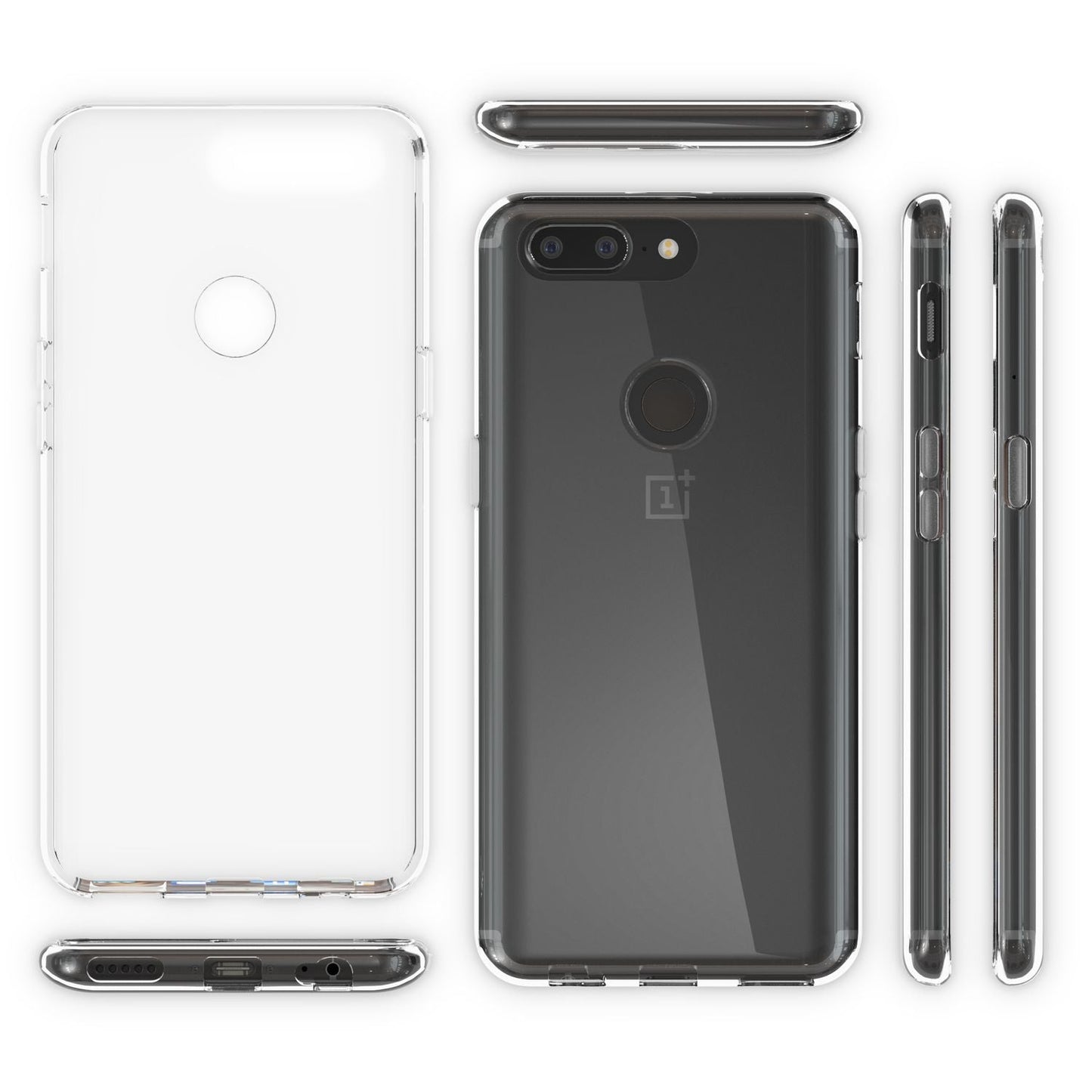 NALIA Transparente Silikonhülle für OnePlus 5T – Anti-Gelb & Rutschfest – GLAZE (Handyhülle Kristallklar, Schlank & Stoßfest) – Marke aus Berlin