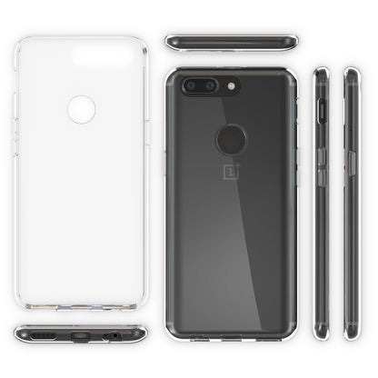 NALIA Transparente Silikonhülle für OnePlus 5T – Anti-Gelb & Rutschfest – GLAZE (Handyhülle Kristallklar, Schlank & Stoßfest) – Marke aus Berlin